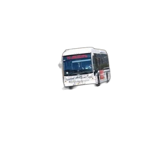 robot, white, bus, destination transparent PNG cut-out