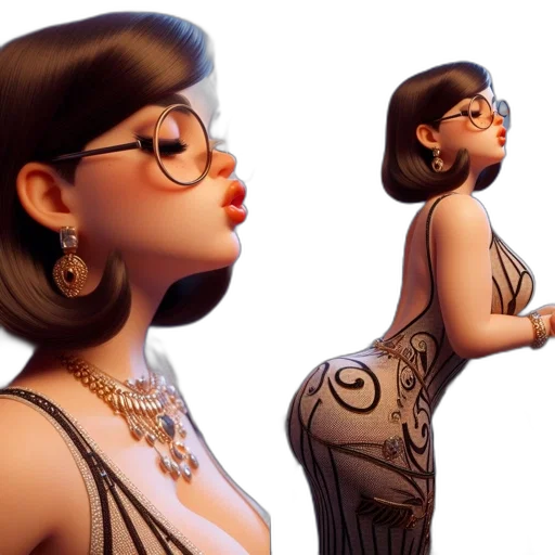 dress, jewelry, concept art, cartoon transparent PNG cut-out