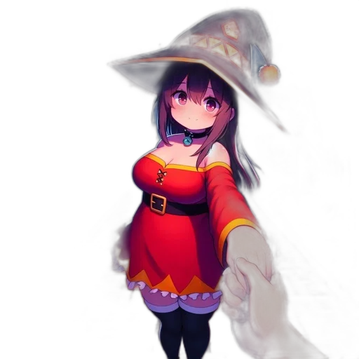 hat, dress, staff, dragon transparent PNG cut-out