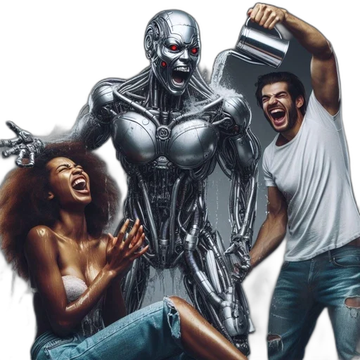 robot, concept art, comic book art, man transparent PNG cut-out