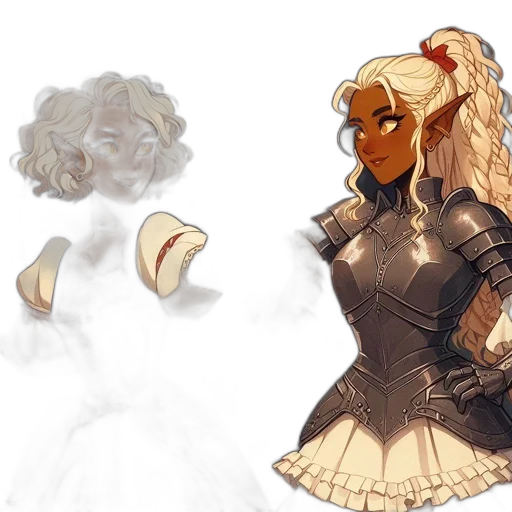 dress, concept art, fantasy art, pixel art transparent PNG cut-out