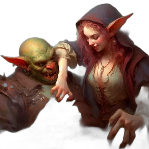 concept art, fantasy art, photorealistic, oil painting transparent PNG cut-out