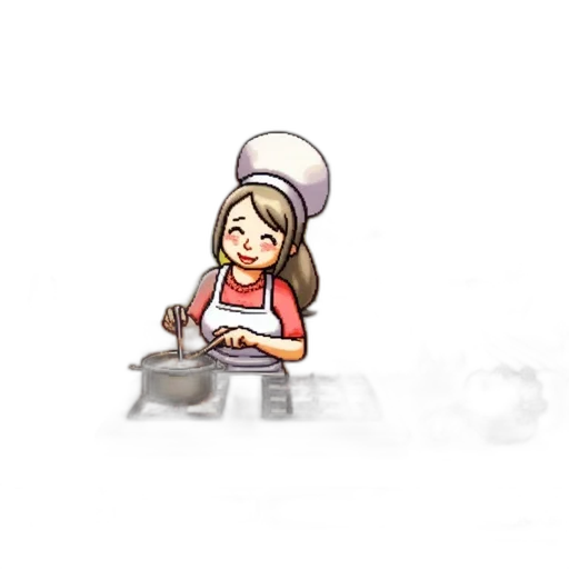 food, staff, pixel art, cartoon transparent PNG cut-out