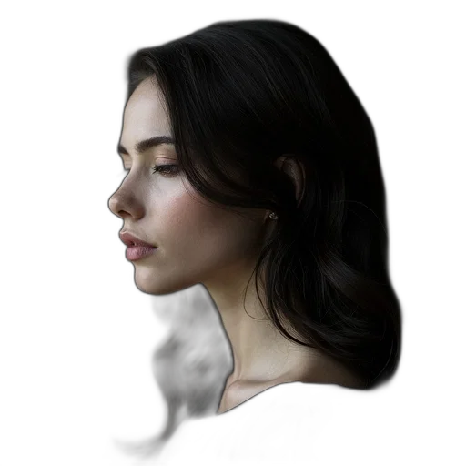 face, mask, hair, jewelry transparent PNG cut-out