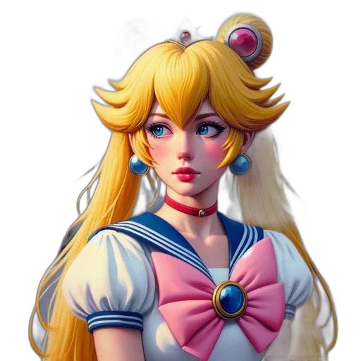dress, crown, face, staff transparent PNG cut-out