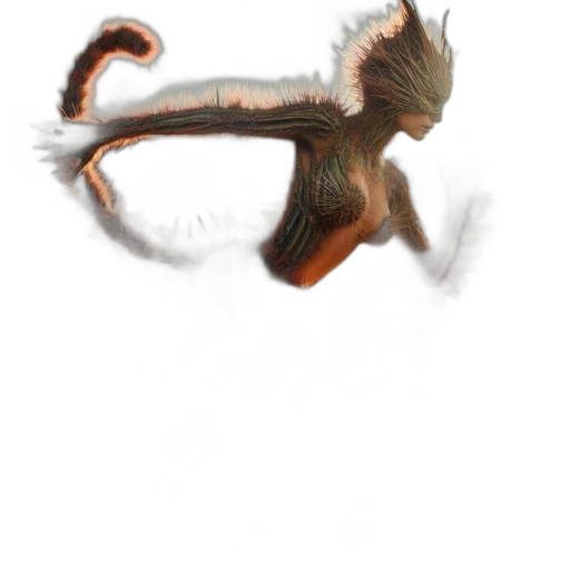 dragon, creature, animal, hair transparent PNG cut-out