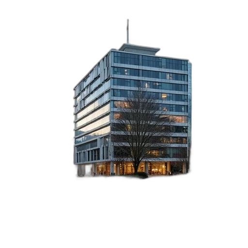 building, staff, tree, robot transparent PNG cut-out