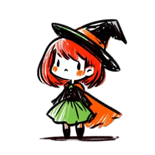 hat, staff, dress, creature transparent PNG cut-out