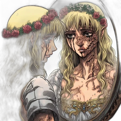 face, mask, crown, comic book art transparent PNG cut-out