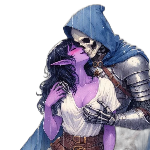 mask, fantasy art, concept art, watercolor transparent PNG cut-out