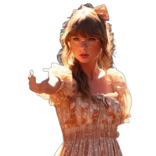 dress, hat, creature, 3d render transparent PNG cut-out