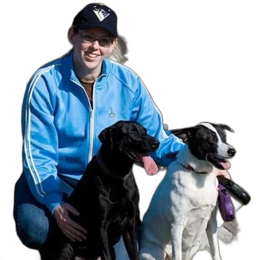 staff, jacket, animal, woman transparent PNG cut-out