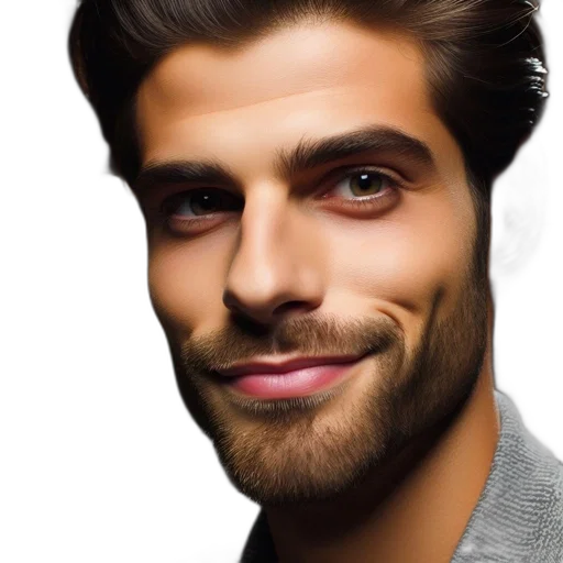 face, hair, mask, jacket transparent PNG cut-out