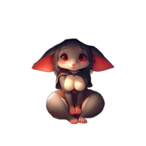 creature, hat, staff, animal transparent PNG cut-out