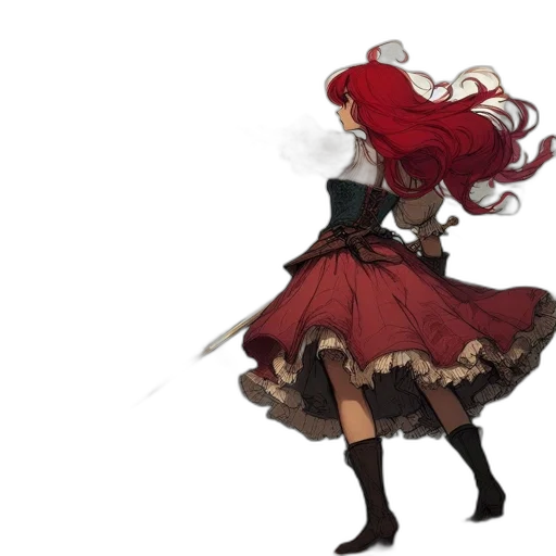 dress, staff, weapon, sword transparent PNG cut-out