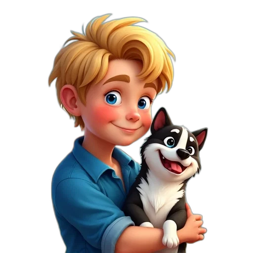 staff, animal, cartoon, 3d render transparent PNG cut-out