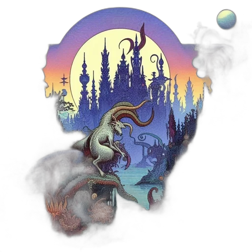 dragon, creature, staff, fantasy art transparent PNG cut-out