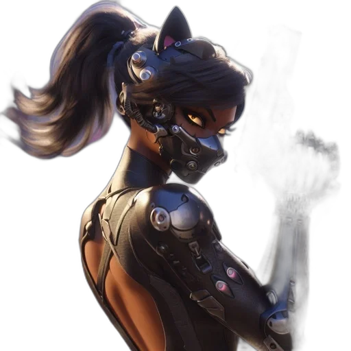 robot, mask, weapon, dress transparent PNG cut-out
