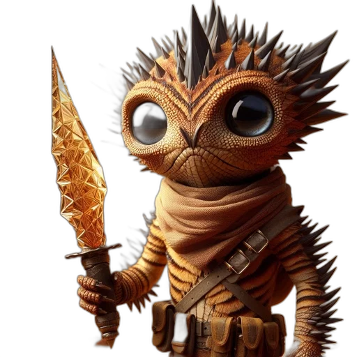 staff, creature, sword, robot transparent PNG cut-out