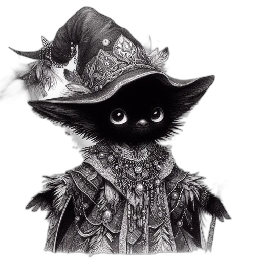 hat, mask, dragon, staff transparent PNG cut-out