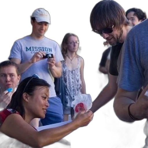 staff, group, people, including transparent PNG cut-out