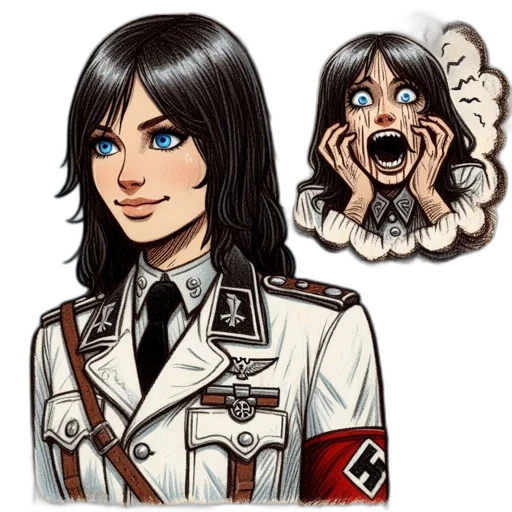 face, staff, creature, concept art transparent PNG cut-out