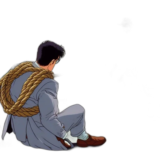 jacket, sword, hair, staff transparent PNG cut-out