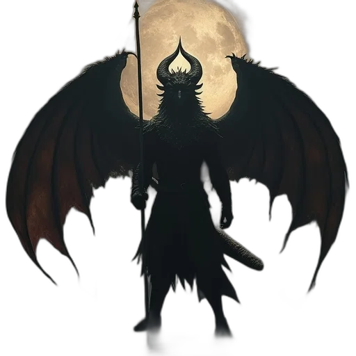 dragon, staff, creature, mask transparent PNG cut-out