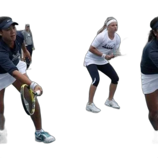 two, women, playing, tennis transparent PNG cut-out