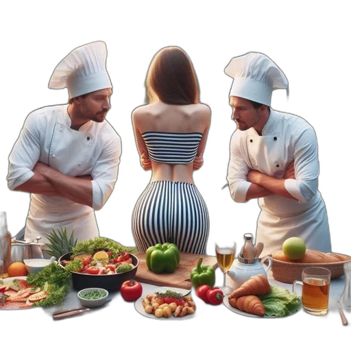 food, dress, concept art, 3d render transparent PNG cut-out