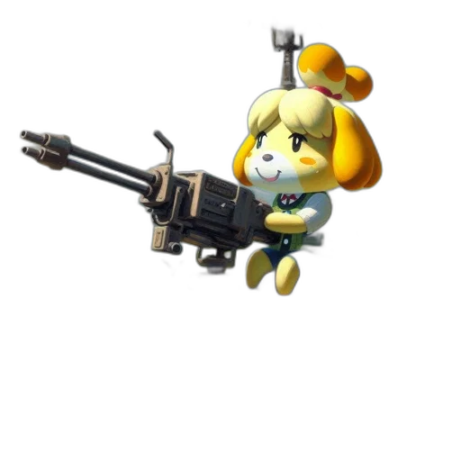 weapon, staff, animal, robot transparent PNG cut-out