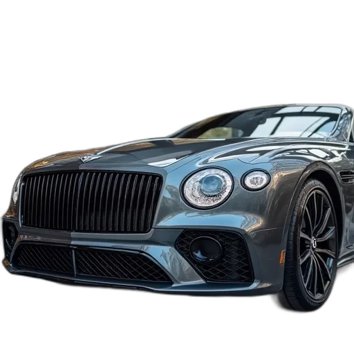 car, 3d render, photorealistic, bentley transparent PNG cut-out