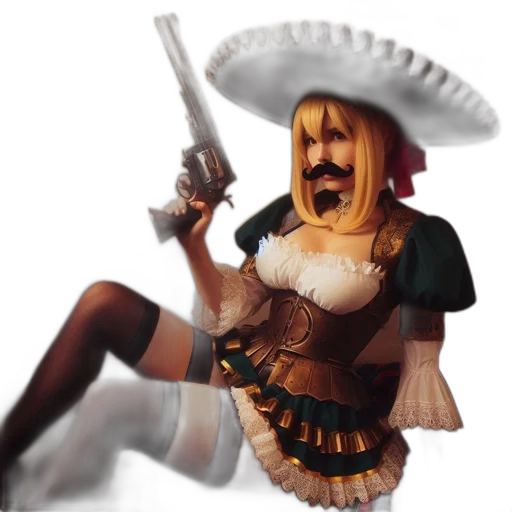 weapon, hat, staff, mask transparent PNG cut-out
