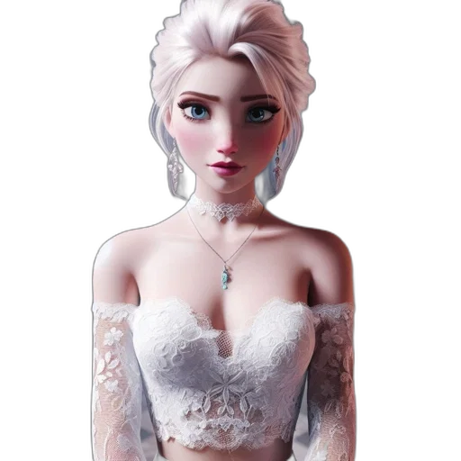dress, jewelry, 3d render, concept art transparent PNG cut-out