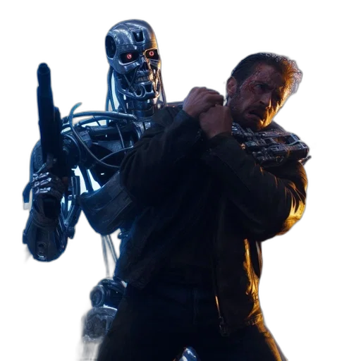 robot, weapon, jacket, concept art transparent PNG cut-out