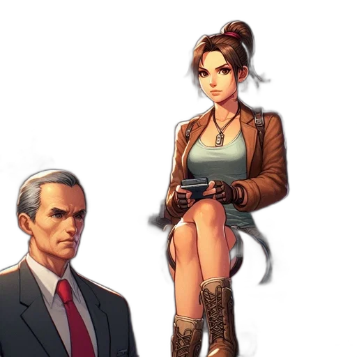 staff, weapon, jacket, concept art transparent PNG cut-out
