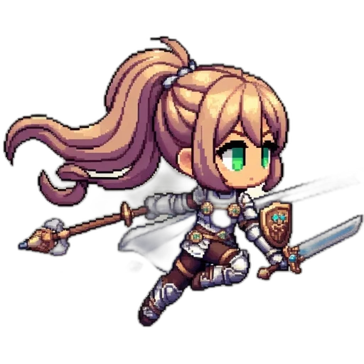 staff, sword, weapon, pixel art transparent PNG cut-out