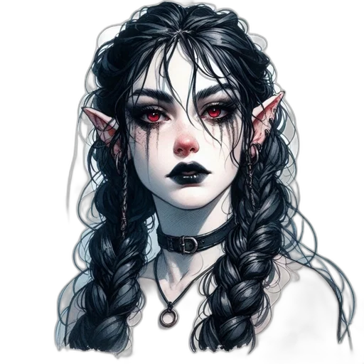 face, fantasy art, concept art, pixel art transparent PNG cut-out