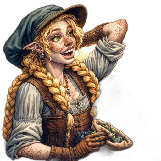 staff, hat, jewelry, fantasy art transparent PNG cut-out