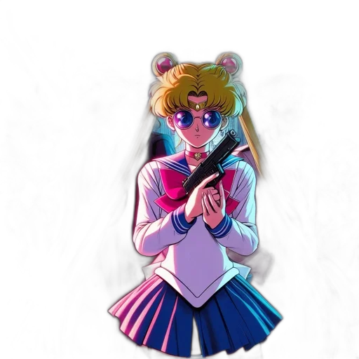 weapon, staff, jacket, mask transparent PNG cut-out