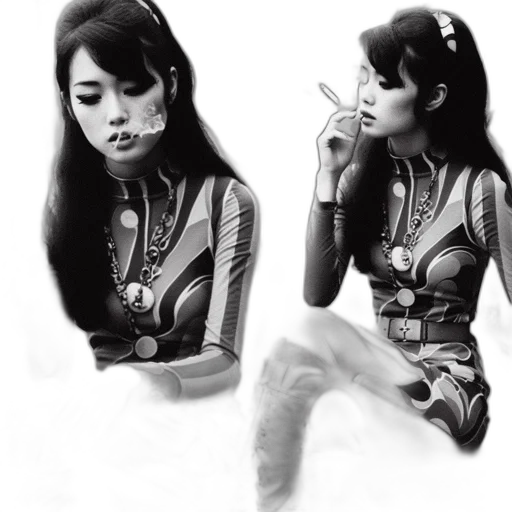 jacket, dress, photorealistic, comic book art transparent PNG cut-out