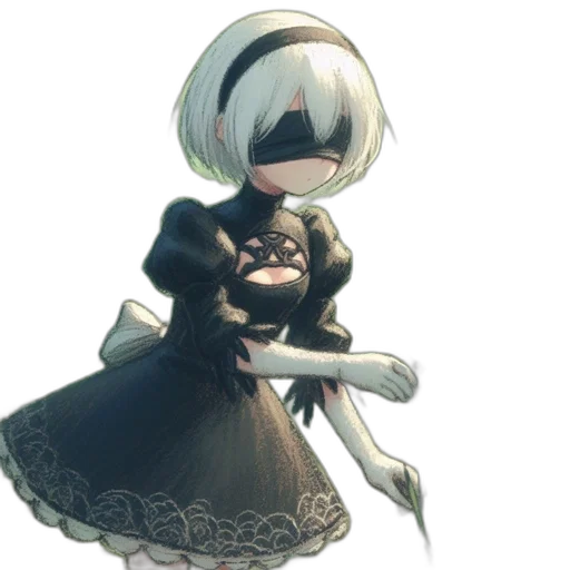 dress, mask, staff, robot transparent PNG cut-out