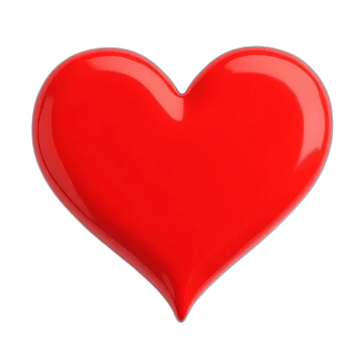 jewelry, photorealistic, red, heart transparent PNG cut-out