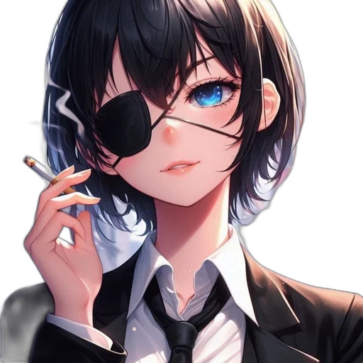 weapon, staff, jacket, face transparent PNG cut-out