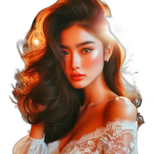hair, face, crown, dress transparent PNG cut-out
