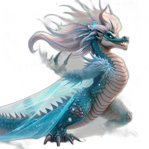 dragon, creature, animal, staff transparent PNG cut-out