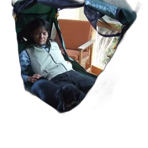 umbrella, jacket, staff, face transparent PNG cut-out