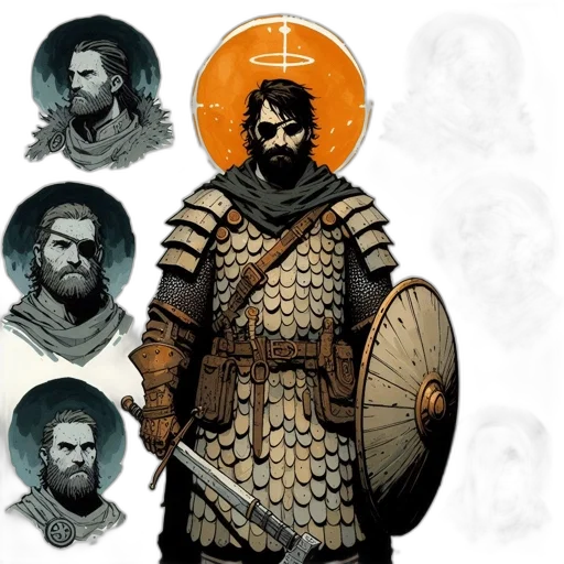sword, concept art, fantasy art, comic book art transparent PNG cut-out