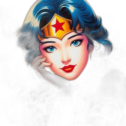 crown, face, jewelry, comic book art transparent PNG cut-out