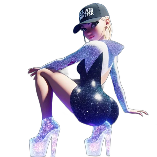 dress, concept art, cartoon, 3d render transparent PNG cut-out